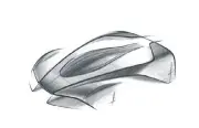  ??  ?? Is it a bird? It’s Aston Martin’s teaser image of an upcoming 003 hypercar.