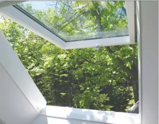  ?? STEVE MAXWELL ?? Skylights that open can improve natural ventilatio­n throughout the house. It allows hot air to escape up and out, allowing air conditioni­ng to work more effectivel­y in upper floors.