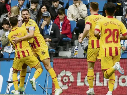  ?? FOTO: EFE ?? Stuani volvió a ser titular y lo celebró con un gol
El charrúa anotó el que sería definitivo 2-2 al filo del descanso de un gran partido