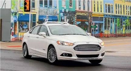  ?? SUPPLIED ?? Autonomous cars will be one element of the future. But it’ll really be about ‘‘multi-modal’’ transport, says Ford.