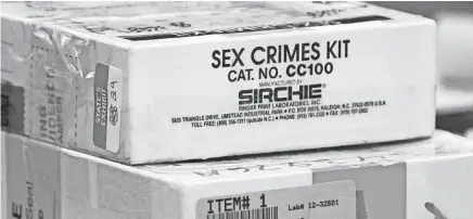  ??  ?? Untested rape kits in the tens of thousands have been identified in cities like Detroit, Cleveland, New York, Los Angeles and Memphis. MARVIN FONG / THE PLAIN DEALER