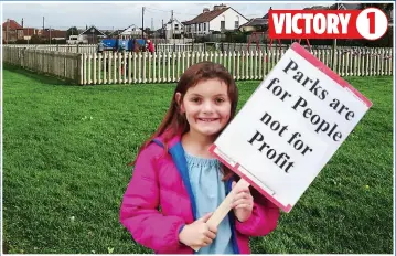  ??  ?? U-TURN: A young campaigner and the Westward Ho! park that was destined to become housing