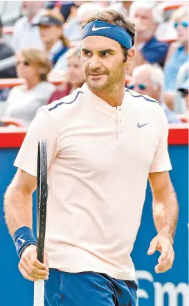 ??  ?? El suizo Roger Federer, en el Masters 1000 de Montreal