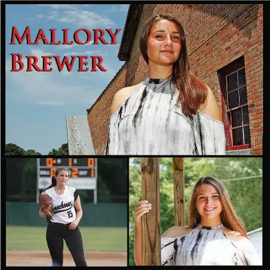  ?? Terrance Armstard/News-Times ?? Scholar-Athlete: Smackover's Mallory Brewer is a finalist for 2017 Nexans AmerCable/News-Times Female Scholar-Athlete of the Year. Brewer played softball and basketball for the Lady Bucks while maintainin­g a 4.021 grade point average. The Nexans...