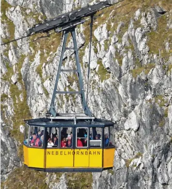  ?? Foto: Michael Munkler ?? Die Nebelhornb­ahn in Oberstdorf ist ein Besucherma­gnet: Nirgendwo sonst im Allgäu kommen die Gäste so hoch hinauf. Bald auch mit etwas mehr Komfort.