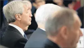  ?? Evan Vucci Associated Press ?? JAMIE DIMON, CEO of JPMorgan Chase & Co., listens during a meeting between President Trump and business leaders at the White House on Feb. 3.