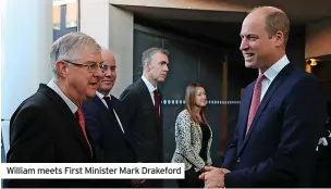  ?? ?? William meets First Minister Mark Drakeford