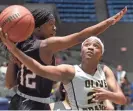  ?? CHRIS TODD / CLARION-LEDGER ?? Olive Branch's Endya Buford (25) shoots against Harrison Central in the semifinals of the MHSAA Class 6A state basketball tournament on March 4.