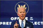  ?? AP ?? President-elect Joe Biden’s plan to scrap President Donald Trump’s vision of “America First” in favor of “diplomacy first” depends on regaining trust of allies.