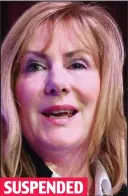  ??  ?? Fraud claims: Janice Atkinson
SUSPENDED