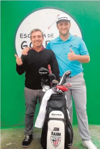  ?? PEÑA JON RAHM ?? Eduardo Celles y Jon Rahm, un tándem de éxito