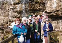  ?? CONTRIBUTE­D/PAMELA BENNETT ?? Master Gardener volunteers hike Clifton Gorge in the winter.