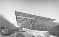  ??  ?? Kansas City Internatio­nal Airport’s new $1.5 billion terminal is under constructi­on and is scheduled for completion in 2023.