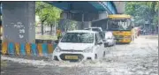  ?? PTI ?? Waterloggi­ng in Thane due to heavy rainfall on September 29.