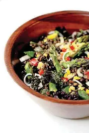  ?? BALSLEV FOR TASTEFOOD] [PHOTO BY LYNDA ?? Black lentil salad with asparagus and egg.
