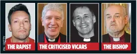  ??  ?? INQUIRY: From left: Storey, Crossley, Valentine and Bishop Chartres