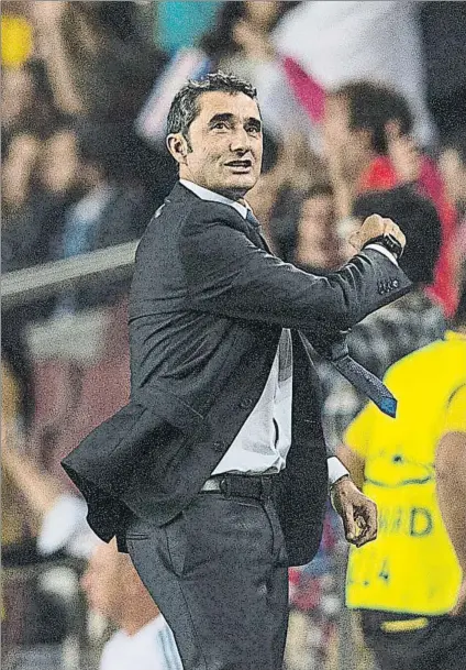  ?? FOTO: PERE PUNTÍ ?? Valverde quiere asegurar hoy el triunfo porque tiene el objetivo de llegar al partido del Atlético al menos con la misma ventaja