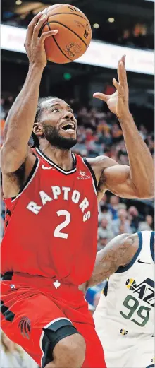  ?? ASSOCIATED PRESS FILE PHOTO ?? Can one-time NBA finals MVP Kawhi Leonard be the one to lead the Raptors to uncharted playoff territory?