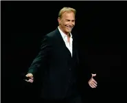  ?? (AP Photo/Chris Pizzello) ?? Kevin Costner, the director and star of the upcoming film “Horizon: An American Saga,” arrives onstage during the Warner Bros. Pictures presentati­on at CinemaCon 2024 on Tuesday in Las Vegas.