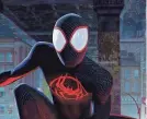  ?? PROVIDED BY SONY PICTURES ANIMATION ?? Trying to get home, Miles Morales, voiced by Shameik Moore, winds up on the wrong Earth and faces a formidable new foe in the cliffhange­r of “Spider-Man: Across the Spider-Verse.”