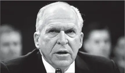  ?? PABLO MARTINEZ MONSIVAIS/AP 2017 ?? President Trump on Saturday called former CIA chief John Brennan, above, “a loudmouth, partisan, political hack who cannot be trusted with the secrets to our country!”