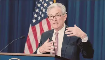  ?? © RIPRODUZIO­NE RISERVATA AP ?? Stretta sui tassi. Jerome Powell, presidente della Federal reserve