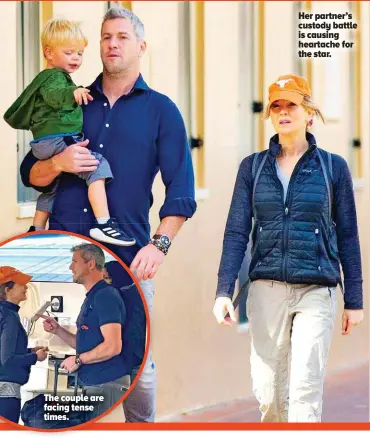  ?? ?? Her partner’s custody battle is causing heartache for the star.