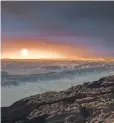  ?? ESO/ M. KORNMESSER ?? This artist’s impression shows a view of the surface of the planet Proxima b.