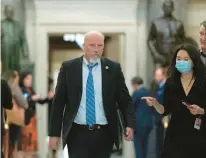  ?? JOSE LUIS MAGANA/AP ?? Rep. Chip Roy, R-texas, talks with reporters as he walks to the House chamber, on Capitol Hill in Washington on Jan. 9.