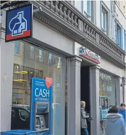  ?? Picture: Steve Brown. ?? The Nationwide Building Society on Reform Street, Dundee. The lender’s half-year pre-tax profit came in at £628m.