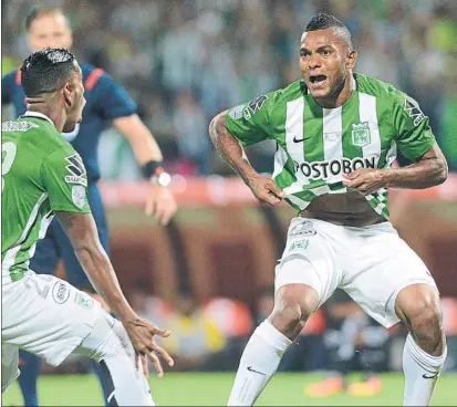  ?? FOTO: AP ?? Miguel Borja, el goleador El delantero llegó al Nacional antes de semis y ha marcado 5 goles en la Libertador­es, incluido el decisivo