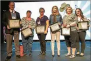  ?? SUBMITTED PHOTO ?? Pennsylvan­ia township officials and staff received certificat­es for completing the administra­tion track of the PSATS Municipal Government Academy. Maidencree­k Township Manager Diane Hollenbach is second from left.