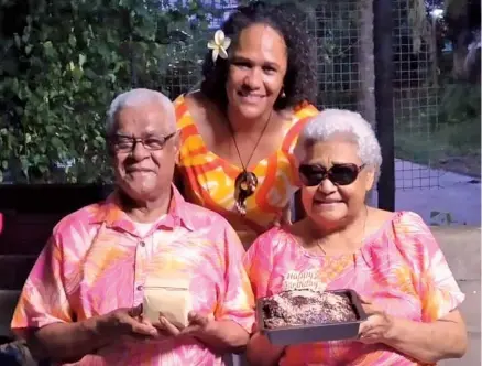  ?? Parents, father Tevita and late mother Tuipolotu Vugakoto. ?? Vasiti Vugakoto (middle) with her