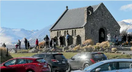  ?? PHOTO: JOHN BISSET/STUFF ?? A new tourism infrastruc­ture fund received 43 applicatio­ns, including one from the Mackenzie District Council for almost $300,000 to deal with overcrowdi­ng around the Church of the Good Shepherd.