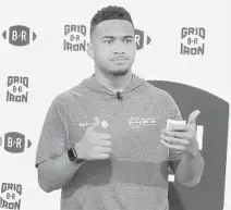  ?? SAFID DEEN/SUN SENTINEL ?? Tua Tagovailoa is in South Florida for the second time this month. Miami fans are hoping they’ll one day see him in a Dolphins uniform.
