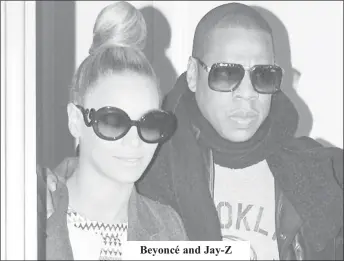  ??  ?? Beyoncé and Jay-Z