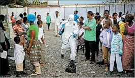  ?? JEROME DELAY/AP 2014 ?? Cuts in U.S. aid proposed by the Trump administra­tion have stoked internatio­nal fears of losing an ally in battles against pandemics such as Ebola, which killed thousands in Liberia.