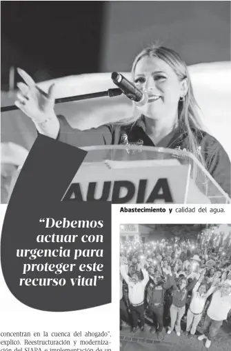  ?? FOTOS CLAUDIA DELGADILLO. ?? Abastecimi­ento y calidad del agua.
En Zapotlanej­o se comprometi­ó con varias obras.