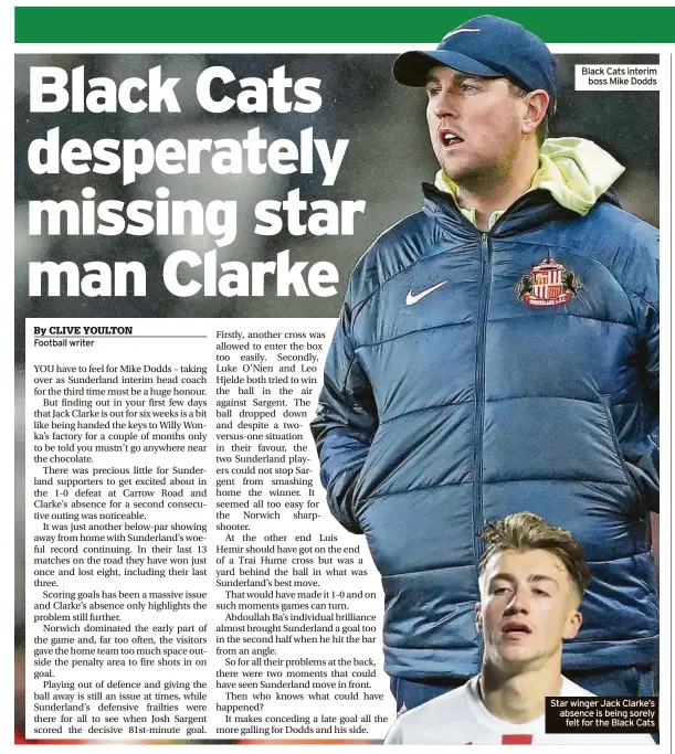  ?? ?? Black Cats interim boss Mike Dodds