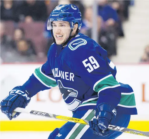  ?? GERRY KAHRMANN/PNG FILES ?? Canucks prospect Ashton Sautner grew up in a tiny Saskatchew­an town travelling those icy Prairie roads in winter, and the Humboldt Broncos tragedy gave him a new perspectiv­e on life.