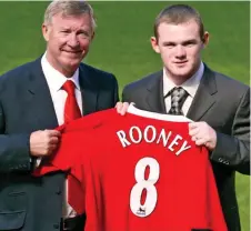  ??  ?? Protege: Sir Alex with Wayne Rooney in 2004