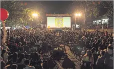  ??  ?? The Luang Prabang Film Festival may be the only one in the world in a town without movie theatres. Openair screenings every night in the main square attract big crowds.