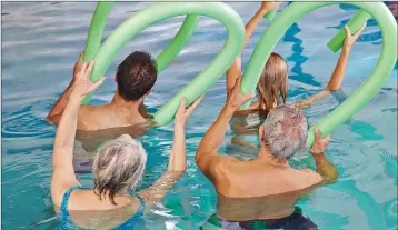  ??  ?? Aquatic physiother­aphy classes will begin in mid-October at the Glenview Hotel.