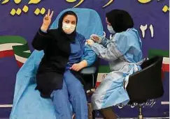  ?? Foto: AFP ?? Im Iran sind die Corona-Impfungen nun angelaufen.