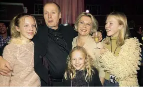  ??  ?? Below, clockwise fromtop Edmondson (far right) with her parents and sisters Ella (far left) and Freya, in 2000; in Patrick ;withher Josh co-stars (from left), Elis James, Josh Widdicombe and Jennifer Saunders