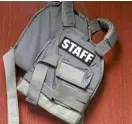  ?? —AFP ?? PROTECTED A bulletproo­f vest hangs in a room at Sidney High School.
SIDNEY, UNITED STATES—AT