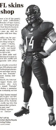 nfl epic games nfl epic games nfl team outfits will be available in fortnite s battle royale item shop - fortnite battle royale item shop history