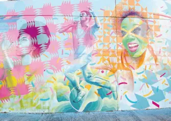  ?? RICARDO MAKYN/CHIEF PHOTO EDITOR ?? A mural depicting what many believe to be retired right-armed fast-bowling legend Michael Holding delivering a ball from his left hand, at Sabina Park in Kingston.