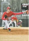  ?? ?? Crofton pitcher Matt Donaldson throws during a game last season against Broadneck.