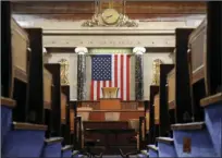  ??  ?? This Dec. 8, 2008, file photo shows the House Chamber on Capitol Hill in Washington. A presidenti­al speech to Congress is one of those all-American moments that ooze ritual and decorum. AP PHOTO/SUSAN WALSH